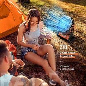Nhà Máy Cổ Phiếu Di Động Có Thể Sạc Lại Cắm Trại LED USB <span class=keywords><strong>Fan</strong></span> Ánh Sáng 8000MAh Pin Cho Xe Ngoài Trời Điện USB Pin <span class=keywords><strong>Fan</strong></span> Cho Lều - Product Image 2