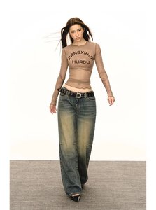 T-shirt a maniche lunghe con Logo personalizzato in rete <span class=keywords><strong>trasparente</strong></span> con stampa a sublimazione Dtg t-shirt da donna - Product Image 5