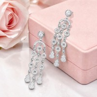 Magnifiques boucles d'oreilles vintage en pierres précieuses, grandes boucles d'oreilles chandelier en laiton pour mariée, souvenirs de mariage