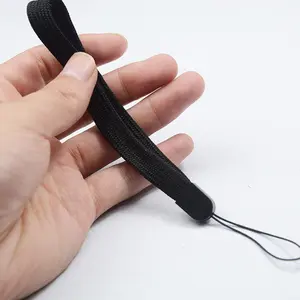 카라비너 끈 블랙 버클 짧은 끈 사용자 정의 승화 인쇄 손목 끈