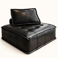 Ensemble de canapés modulaires flexibles de luxe, style Tofu, en tissu, pour salon, meubles modernes pour appartement