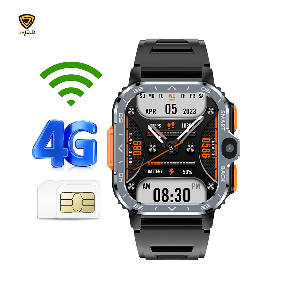 Relógio inteligente 4G Android smartwatch 2023 2024 com wi-fi e cartão SIM 4G hombre moda relógio inteligente com wi-fi e cartão SIM 4G