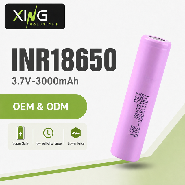 3.7v Rechargeable 18650 Battery 3000mah High Capacity for Samsung 30q Inr 18650 30q 20a Li-ion Battery Factory Direct Price