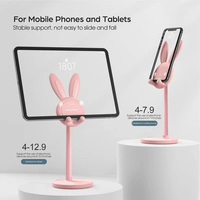 Support de téléphone portable de bureau dessin animé lapin plusieurs Angles hauteurs support réglable support de téléphone portable pour bureau