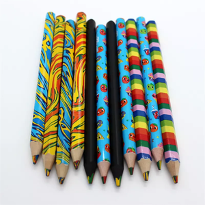 Crayon de couleur multicolore personnalisé, crayon <span class=keywords><strong>magique</strong></span> multicolore en bois Jumbo - Product Image 2