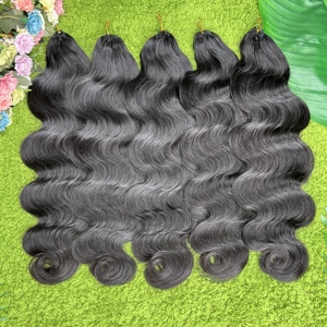 Extensiones de Cabello Humano con Ondas Suaves 12A, Trenzas de Ganchillo <span class=keywords><strong>Passion</strong></span> Twist, Cabello de Ganchillo Pre-Enlazado Sin Nudos Invisibles - Product Image 2