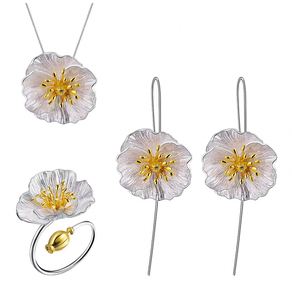 Lotus Fun 925スターリングスライバー咲くポピー花女性用カスタムブローチBijoux Accesoiresジュエリー女性用高級ジュエリー - Product Image 6