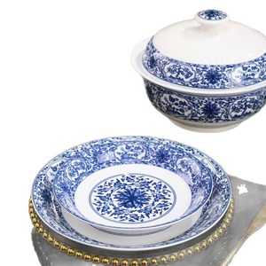 Service <span class=keywords><strong>de</strong></span> table en céramique <span class=keywords><strong>de</strong></span> style chinois moderne Jingdezhen, ensemble <span class=keywords><strong>de</strong></span> bols et assiettes en porcelaine bleu et blanc, cadeau pour la maison - Product Image 5