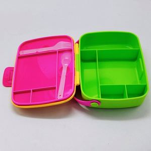 Food Grade Leak Proof Kids Lunch <b>Box</b> Portable Student and Work Lunch Bento <b>Box</b> Insulated Food-Grade <b>Plastic</b> Divided Container - Product Image 5