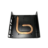 Boîtier de refroidissement vertical sans ventilateur en aluminium, dissipateur thermique extrudé noir anodisé pour mini serveur réseau
