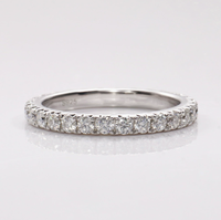 Moissanit Pinky Ring Silberschmuck Herren Halb-Eternity 925 Sterling 18k Vergoldet VVS Moissanit Damenring