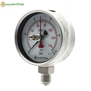 빨간색 포인터가 있는 모든 스테인리스 스틸 316L 압력계 오일 충전 압력 게이지, MOD 118A-M - Product Image 2