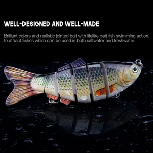 Kit de pêche combiné 3 pièces/boîte, 6 segments, Pesca, 10 cm, 17,5 g, leurre coulant réaliste, wobbler, ensemble de leurres de pêche, boîte à leurres durs, swimbait - Product Image 4