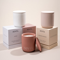 Aikun OEM, boîte-cadeau exquise, marque privée, bougie aromathérapeutique, désodorisant, bougie parfumée en céramique