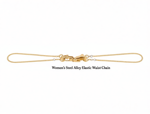 Women's Steel Alloy Elastic <b>Waist</b> <b>Chain</b> Gold Plated Casual Body Jewelry - Product Image 1