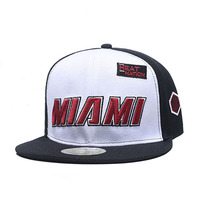 Casquette de baseball réglable pour adulte, style streetwear MIAMI, à visière plate, en PVC, 6 panneaux, pour le sport, le soleil et les voyages