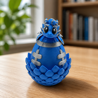 Jouet œuf de dragon imprimé en 3D sur le thème du maillot de football américain, jouet dragon articulé flexible anti-stress, cadeau de collection, décoration de bureau