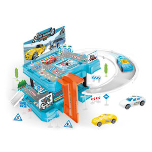 Vente en gros de jouets de <span class=keywords><strong>garage</strong></span> de stationnement piste de voiture de course de construction pour jouets enfants Game Boy avec panneaux de signalisation jouets et voitures - Product Image 1