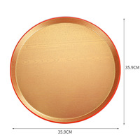 Plateau rond de style japonais en plastique ABS, boîte à lunch, récipient alimentaire pour sushis, desserts, plateau de service pour le thé