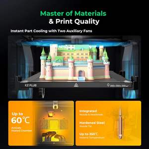 Impresora 3D K2 Plus, 350x350x350mm, FDM, Impresión Multicolor, Nivelación Automática Completa, Cámara Dual, Plataforma Caliente de Vidrio Templado - Product Image 6