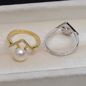 Anneau à cheveux en argent S925 en forme de V, accessoire de bijouterie DIY avec support creux pour 8-10 perles, pour femme active, 3974 - Product Image 4