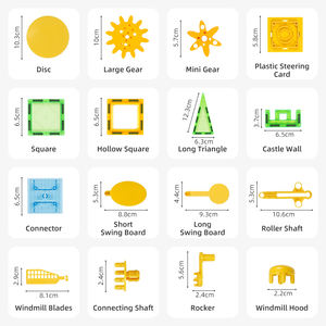 Blocs de <span class=keywords><strong>construction</strong></span> magnétiques Magplayer Jeu de <span class=keywords><strong>construction</strong></span> pour enfants Jeu d'ingénierie éducative Jeu de jouets Roue dentée Carreaux magnétiques pour enfants - Product Image 6
