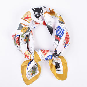 وشاح حريري مربّع للنساء 70*70 وشاح مطبوع على شكل حيوانات من QL من المصنع - Product Image 2