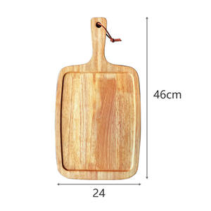 Luxury Solid Walnut Color Custom Size Wooden Rectangle Dining Serving <b>Tray</b> Table Organizer Durable Eco-Friendly Reusable Handle - Product Image 3