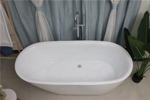 Baignoire autoportante en acrylique blanc, résistante aux rayures, longue durée <span class=keywords><strong>de</strong></span> vie, <span class=keywords><strong>sortie</strong></span> d'usine - Product Image 4