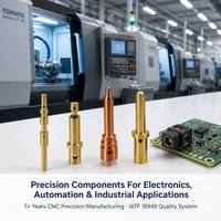 Connecteur à broche de contact de précision en laiton et cuivre, usiné CNC suisse sur mesure, à rainures escalonpées et coniques, direct usine OEM