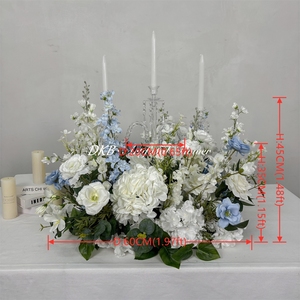 Factory Wholesale Table Centerpiece <b>Wreath</b> <b>Decoration</b> Artificial Flowers <b>Wreath</b> for Wedding Table <b>Decoration</b> - Product Image 2