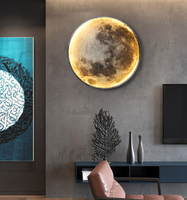 Applique Murale Planète Bleue avec Murale Neptune Meteor Jupiter Vénus Pluton Arreat Cratère Uranus Paysage Salon Applique Murale
