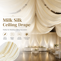 Cortina de Techo Elástica Personalizable de Spandex para Bodas, Telón de Fondo de Poliéster para Decoración de Escenarios de Eventos y Fiestas, Tela de Seda Láctea