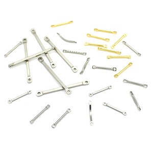 Accessoires de boucles d'oreilles en acier inoxydable, pendentif carré à double trou pour la fabrication de boucles d'oreilles, composants de bijoux DIY - Product Image 1