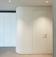 Portes de dalles intérieures invisibles sans cadre en aluminium minimaliste de Roumanie Porte de poussée de montant caché avec accessoire pour salle de bain hôtel