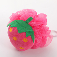 Coloré dessin animé fruits luffas maille Pouf à la mode doux doux corps épurateur boules pour enfants bain douche corps Massage soins de la peau