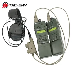TAC-SKY casque de tir tactique Ptt 6 broches double Comm V2 PTT pour AN/<span class=keywords><strong>PRC</strong></span> <span class=keywords><strong>152</strong></span> 148 163 Radio pour casque tactique COMTAC SORDIN - Product Image 6