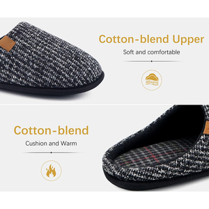 Pantofole da Casa per <span class=keywords><strong>Uomo</strong></span> con Suole in Gomma per Interni ed Esterni, <span class=keywords><strong>Scarpe</strong></span> Calde e Comode con <span class=keywords><strong>Memory</strong></span> <span class=keywords><strong>Foam</strong></span> per Camera da Letto - Product Image 6