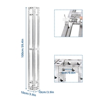Kit de treillis carré : Lot de 3 treillis carrés 10x10x100cm pour système de tente, éclairage DJ, intérieur/extérieur, portable