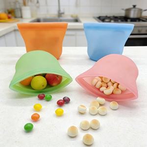 ถุงซิลิโคนเก็บอาหารแบบรักษ์โลก ปิดผนึกได้ ป้องกันการรั่วซึม ทนความร้อน เกรดสำหรับอาหาร - Product Image 1