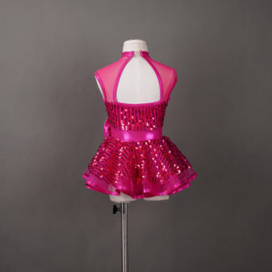Costume de scène pour filles, avec paillettes, sans manches, <span class=keywords><strong>jupe</strong></span> tutu à nœud, pour ballet et jazz, costume de scène pour enfants - Product Image 4