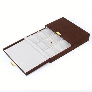 WEIMEI-Joyero de cuero naranja y blanco para collar y anillo - Product Image 2