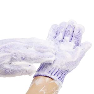 Gants de bain à cinq doigts certifiés écologiques, éponge exfoliante en nylon pour la peau, épaissie, pour usage quotidien, brosse exfoliante pour le corps, utilisation spa - Product Image 2