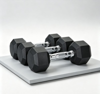 Mancuernas Ajustables Hexagonales MsCustom, Ligeras, Antideslizantes, de Hierro Fundido con Revestimiento de Goma, Equipo de Gimnasio en Casa para Entrenamiento de Fuerza