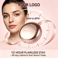 Alas Bedak Cushion Baru Natural Glow Tahan Lama Portable BB Cushion Spons Lembut Custom Logo Makeup Cushion Base