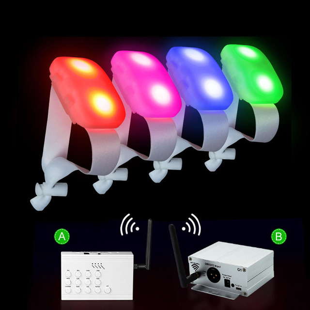 LED Plastic Fabric Bracelet Custom Print Concert Flashing DMX Control RGB Eco-Friendly CE Certified 433/868/915MHz 200-300M