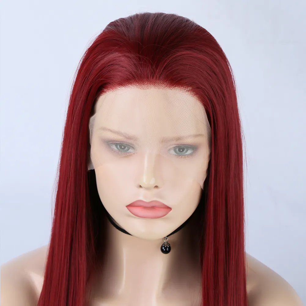Bán buôn tự nhiên HD sâu sóng thô tóc con người đầy đủ ren phía trước tóc giả màu đỏ cho phụ nữ da đen glueless Trinh Nữ ren phía trước tóc giả