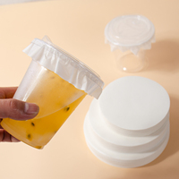 Couvre-gobelets biodégradables blancs anti-fuite, tampons d'étanchéité en papier, couvre-gobelets en plastique imperméables anti-déversement pour boissons, thé au lait, café