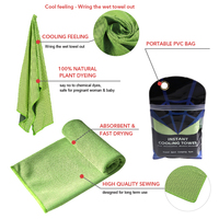 Serviette de refroidissement instantané durable utilitaire pour l'entraînement physique ultra mince compacte adaptée au camping randonnée serviette en microfibre