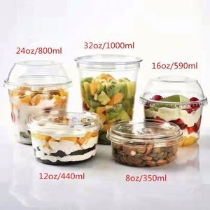 Couvercles personnalisés jetables en PET transparent pour bols à açaï 117 mm, pour contenants de 8 oz, 12 oz, 14 oz, 16 oz, 24 oz, 32 oz, pour yaourt, crème glacée, salade de fruits et aliments - Product Image 2
